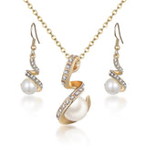 Water Drop Opal Gold Jewelry Set For Woman Wedding Jewelry