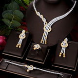 Luxury Indian Flowers Jewelry Set For Women Wedding Party Jewelry