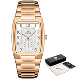 18K Yellow Gold Women Watch Women Bracelet Wrist Jewelry