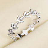 Rose Gold Leaves Ring for Women Party Jewelry