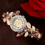 Luxury Rhinestone Women Watche Steel Bracelet Wrist Watch Clock