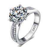 1.5ct Diamond Ring 18K White Gold Wedding Bride Women Jewelry