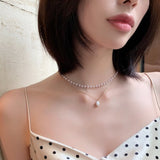 Genuine Freshwater Pearl Necklace Women Birthday Gift Gold Jewelry