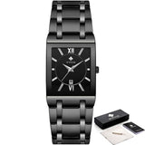 Luxury Black Gold Watch Quartz Watche Square Women Wristwatch