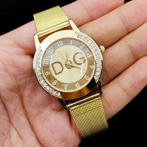 Luxury Yellow Watch Women Casual Ladies Clock Jewelry