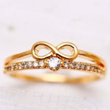 Luxury Infinite Zircon Ring for Women Engagement Wedding Jewelry