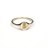 Carve flowers Ring Women Gold Engagement Party Jewelry