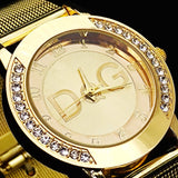 Luxury Yellow Watch Women Casual Ladies Clock Jewelry