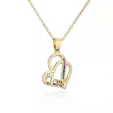 Luxurious Diamond Heart Pendant Necklace For Mom Jewelry