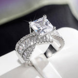 White Zircon Wedding Ring for Women Engagement Jewelry