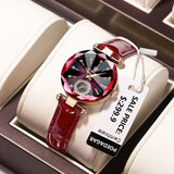 Luxury Women Leather Dial Watch Anniverssary Party ewelry