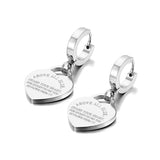 Big Heart Wedding Earrings 18K Gold For Women Jewelry