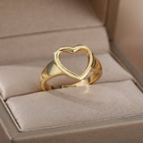 Hollow Heart Ring For Women Party Accessories Jewelry