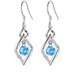 Purple Zircon Earrings 925 Silver Women  Wedding Jewelry