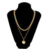 Punk Ball Pendant Choker Necklace For Women Gold Party Jewelry