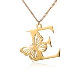 Big Butterfly Letters Pendant Necklaces For Women Jewelry