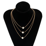 Punk Ball Pendant Choker Necklace For Women Gold Party Jewelry