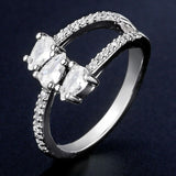 Luxury Zircon Rings for 14k Gold Women Anniversary Party Jewelry