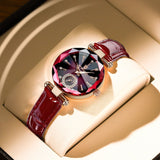 Luxury Women Leather Dial Watch Anniverssary Party ewelry