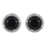 Round White Zircon Stud Earrings For Women Wedding Jewelry