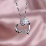 Luxurious Diamond Heart Pendant Necklace For Mom Jewelry4