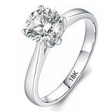 2.0ct Diamond 18K White Gold Ring Wedding Bands Bride Women Jewelry