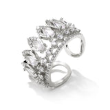 Luxury White Gold Engagement Ring for Women Party Jewelry