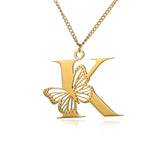 Big Butterfly Letters Pendant Necklaces For Women Jewelry