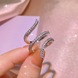 Luxury Wing Ring Sterling Silver for Women Gift Lady Anniverssary Jewelry