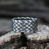 Vintage Weave Viking Ring Wedding Women Jewelry