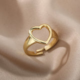 Hollow Heart Ring For Women Party Accessories Jewelry