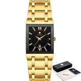 Luxury Black Gold Watch Quartz Watche Square Women Wristwatch