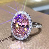 Luxury Blue Sapphire Ring Woman Gold Anniversary Birthday Party Jewelry