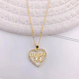 Luxurious Diamond Heart Pendant Necklace For Mom Jewelry