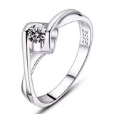 2.0ct Diamond 18K White Gold Ring Wedding Bands Bride Women Jewelry