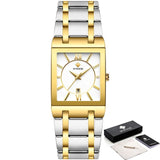 Luxury Black Gold Watch Quartz Watche Square Women Wristwatch