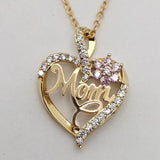 Luxurious Diamond Heart Pendant Necklace For Mom Jewelry