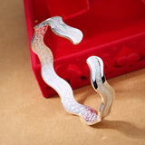 Double Line Wavy Bracelet for Women Bangle Jewelry