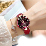 Luxury Women Leather Dial Watch Anniverssary Party ewelry