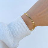 Gold Twist Cuban Chain Bracelet for Women Jewelry Gifts