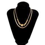 Punk Ball Pendant Choker Necklace For Women Gold Party Jewelry