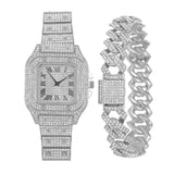 Luxury White Gold Billing Watch Bracelet Women Anniversary Jewelry