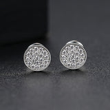 Unique Punk Iced Zircon Stud Earrings for Women Gold Wedding Jewelry