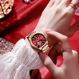 Romatic Watche Rose Gold Ladies Quarzt Wristwatch Women Jewelry Gift