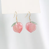 Cherry Long Drop Earrings Women Wedding Jewelry