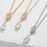 Luxury Water Drop Jewelry Sets Necklace Earrings Romantic Women Wedding