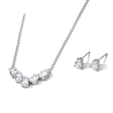 Charm Water Drop Zircon Jewelry Set For Women Bride Jewelry Gift