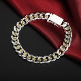 10mm Gold Chain Bracelet women wedding wedding birthday Jewelry