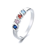 Luxury Multicolor Zircon Ring For Women Engagement Wedding Jewelry