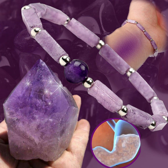 Natural Amethyst Slimming Bracelet for Women Weight Loss Jewelry